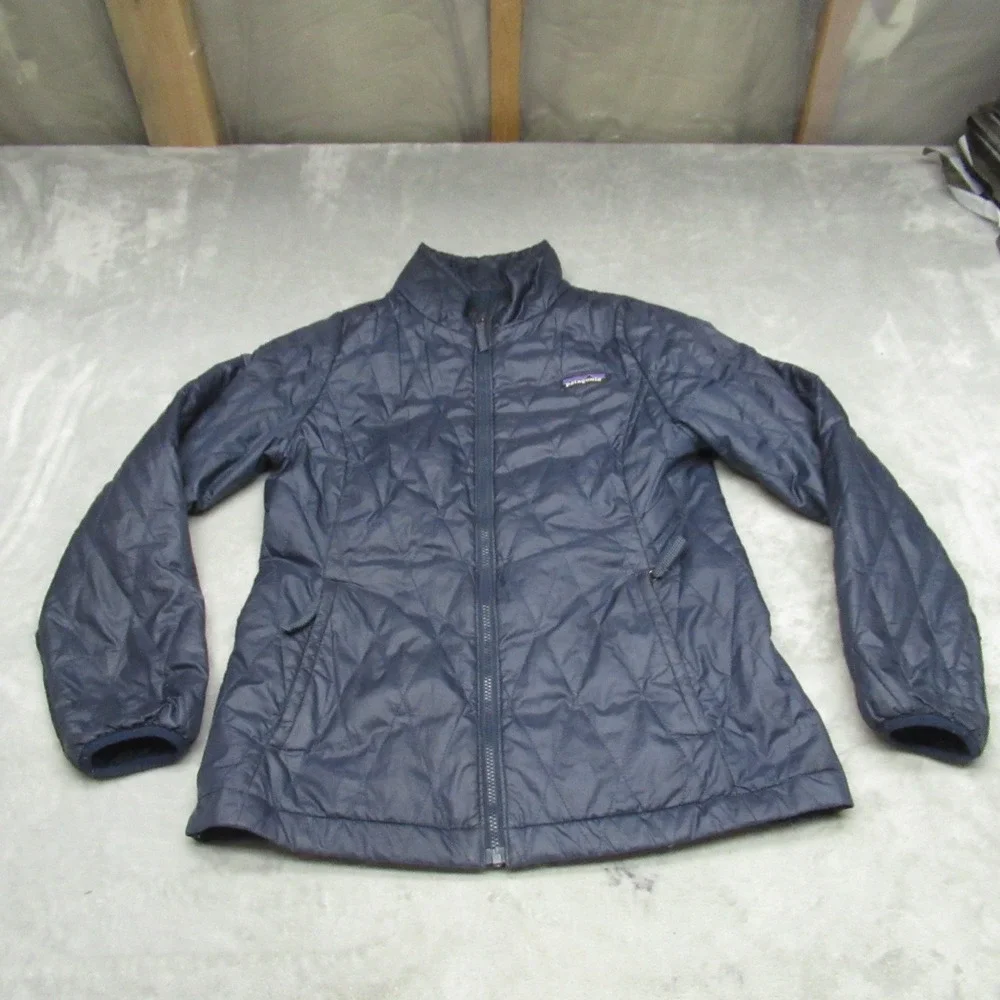 Patagonia Nena Jacket‎ Kids Large Blue Insulated Quilted Primaloft Light Puffer
